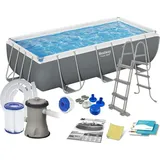 BESTWAY Frame-Pool 404 x 201 x 100 cm inkl. Filterpumpe