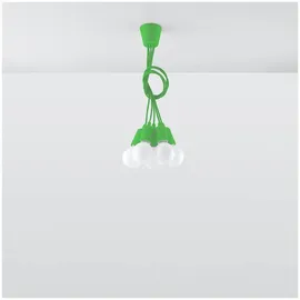 Sollux Lighting Diego 5-flg. E27 25 cm grün Kunststoff