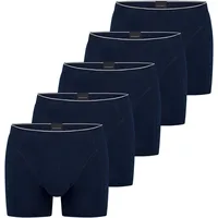 SCHIESSER Retro Boxershorts unifarben blau M 5er Pack