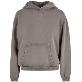 Build Your Brand Acid Washed Oversize Kapuzenpullover Asphalt 4XL