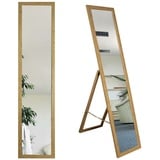 BD ART Stand-Ankleidespiegel Eiche 156x36 cm Standspiegel Garderobe Zeit