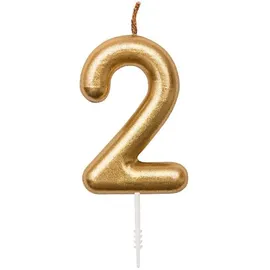 Rico Design Zahlenkerze 2, Gold