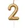 Rico Design Zahlenkerze 2, Gold