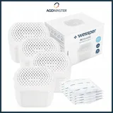 4x Wessper Luftentfeuchter Set mit Nachfüllpack Weiß ohne Strom 250g 90 Tage