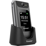 Funker C250 Comfort 4G - Klapphandy 4G für Senioren, Tasten und große Tasten, einfach zu bedienen, SOS-Taste, USB-C, 3 Direktspeicher, 2000 Kontakte, 1450mAH-Akku, Ladestation