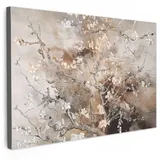 onlywow Leinwand Bilder Mandelblüte | Gr.: 90 x 60 cm