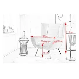 KAWOLA Iva Cord-Stoff 90 x 112 x 94 cm rosa