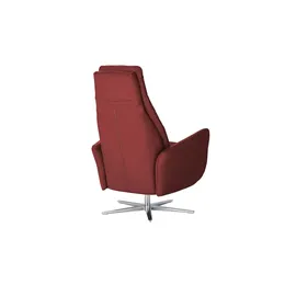 Max Schelling Sessel Elmira Leder 81 x 120 x 92 cm Rot elektrisch, drehbar