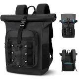 ISEYOU Kühlrucksack Groß 24L, Isolierte Rolltop Kühltasche Rucksack, Auslaufsicherer Cooler Bag mit Wasserfestem Reißverschluss Picknickrucksack für Strand, Camping, Picknick, BBQ, Reisen