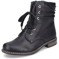 Rieker Damen Schnürstiefeletten 71218, Frauen Stiefeletten,halbstiefel,Kurzstiefel,uebergangsschuhe,uebergangsstiefel,schwarz (00),41 EU / 7.5 UK