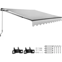 Tectake tectake® Gelenkarmmarkise, verschiedene Größen, stabile Gelenkarme, inkl. Wandhalterung