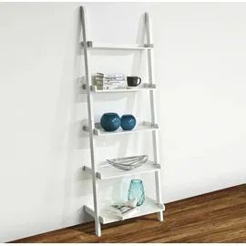 Möbel Kraft Leiterregal 67 x 35 x 191 cm Weiß