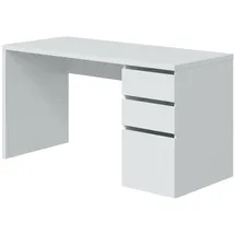 Dmora Schreibtisch Weiß 138x74x60 cm, Arbeitszimmer, Schreibtische, Bürotische