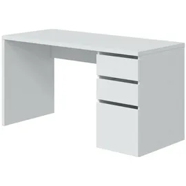 Dmora Schreibtisch Weiß 138x74x60 cm, Arbeitszimmer, Schreibtische, Bürotische