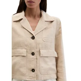 Marc O'Polo Kurzjacke MARC O'POLO "mit aufgesetzten Taschen", Damen, Gr. 44, sandpaper, Obermaterial: 100% Leinen, unifarben, regular fit, normaler Saum, Jacken Kurzjacke