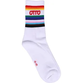 Capelli New York Pride-Socken 1 Paar Bunt/Weiß 37-40