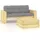 vidaXL Garten-Lounge-Set 2-tlg. grau