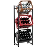 CLP Standregal Getränkekisten 47 x 116 x 31 cm Schwarz