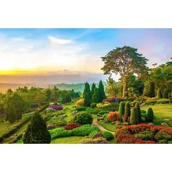 Fototapete PAPERMOON "Garten", bunt, B:4,50m L:2,80m, Vlies, Tapeten