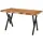 JV Möbel Gartentisch 140 x 80 x 78 cm Braun/Weiß