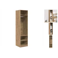 VidaXL Kleiderschrank mit Regal Eiche handwerklich Holzwerkstoff