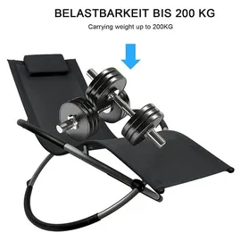 MuCoLa Schaukelliege 160 x 80 x 90 cm braun klappbar