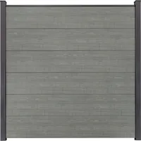 GroJa BasicLine Stecksystem Komplettset 180 x 180 cm Grey Ash Cut Grau