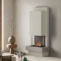 muenkel design Milano [moderner Design Elektrokamin Opti-myst]: Concrete (Betonoptik) - weiß