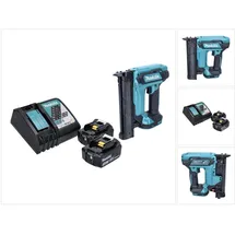 Makita DFN 350 RF Akku Stauchkopfnagler 18 V 15 - 35 mm mit 2 x 3,0 Ah Akkus + Ladegerät