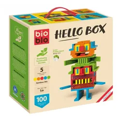 Bioblo Hello Box Rainbow Mix Bausteine (100 Teile)