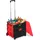 Relaxdays Einkaufstrolley rot/schwarz 50 x 47 x 12 cm