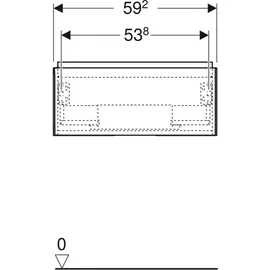 Geberit ONE 59,2x50,4x47cm, lava/lackiert m, 1 Laden