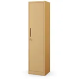 Jan Nowak Aktenschrank Metall Büroschrank abschließbar 45 cm ALEX 4 Böden Stahl schmal (Stahl 0,6 mm Wandmontage möglich PZH-zertifiziert 185 cm) Aktenschrank Schloss 2 Schlüssel platzsparend 9 Farben robust beige