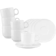 SELTMANN WEIDEN Cappuccinotasse mit Untertasse 0,3 l Weiß 6 St.