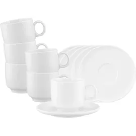 SELTMANN WEIDEN Cappuccinotasse mit Untertasse 0,3 l Weiß 6 St.