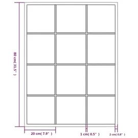 vidaXL Wandspiegel 40 x 80 cm Schwarz