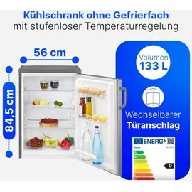 Bomann VS 2195 Kühlschrank (134 l, 850 mm hoch, Edelstahl)