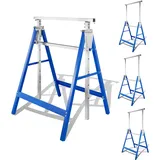 Gimisgu 4x Gerüstbock Klappbock Tragkraft 200 kg 7-fach Arbeitsbock Höhenverstellbar 82-130 cm Teleskop-Arbeitsbock Gestelle Klappbock Metall Unterstellbock Arbeitsbock Gerüste