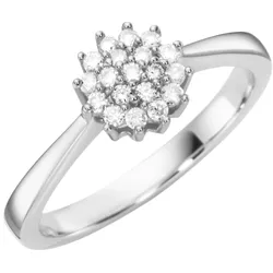 Luigi Merano Ring Blüte mit Brillanten, Gold 585 Ringe   Weiss Damen 