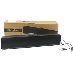 Phision FD0009 Lautsprecher AUX USB Fantastischer Sound Bass Soundbar schwarz