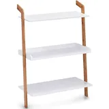 Zeller Leiterregal Bamboo 60 x 30 cm Weiß