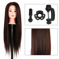 Übungskopf Friseurkopf Frisierkopf 24" Puppenkopf Salon Ausbildung + Halter.