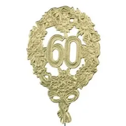 Jubiläumszahl 60 gold DEKORATIV 1225-60 8x12cm
