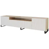altdecor NOA-2 Lowboard 200 cm x 53 cm x 41 cm Weiß Holz