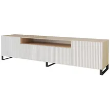 altdecor NOA-2 Lowboard 200 cm x 53 cm x 41 cm Weiß Holz
