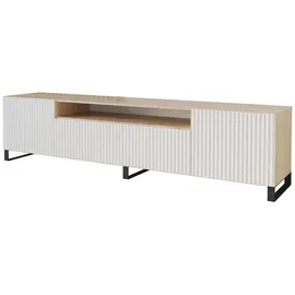 altdecor NOA-2 Lowboard 200 cm x 53 cm x 41 cm Weiß Holz