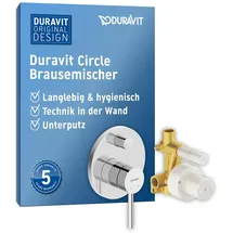 Duravit Circle Einhebelmischer Set, Unterputz, Verbraucher 2, chrom