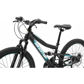 Bikestar MTB Vollstahl 21fach 24 Zoll schwarz/benzin schwarz, 33, CM