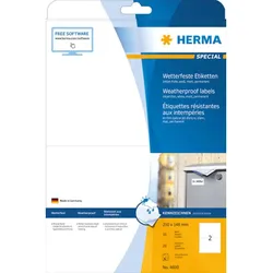 HERMA Inkjet Folien-Etiketten, 210 x 297 mm, wetterfest