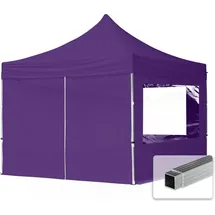 TOOLPORT Faltpavillon Economy 3 x 3 m inkl. 4 Seitenteile lila 59010